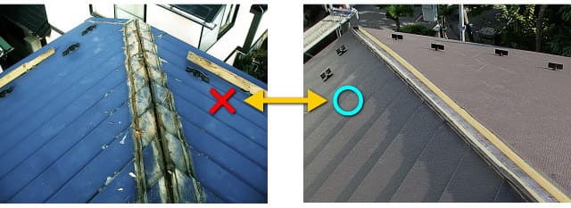 横浜屋根工事.com、ガルバリウム鋼鈑屋根の工事方法の違い